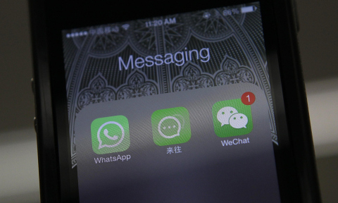 Messaging app image used in The Guardian
