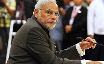 Prime Minister Narendra Modi announces a mobile app development competition.